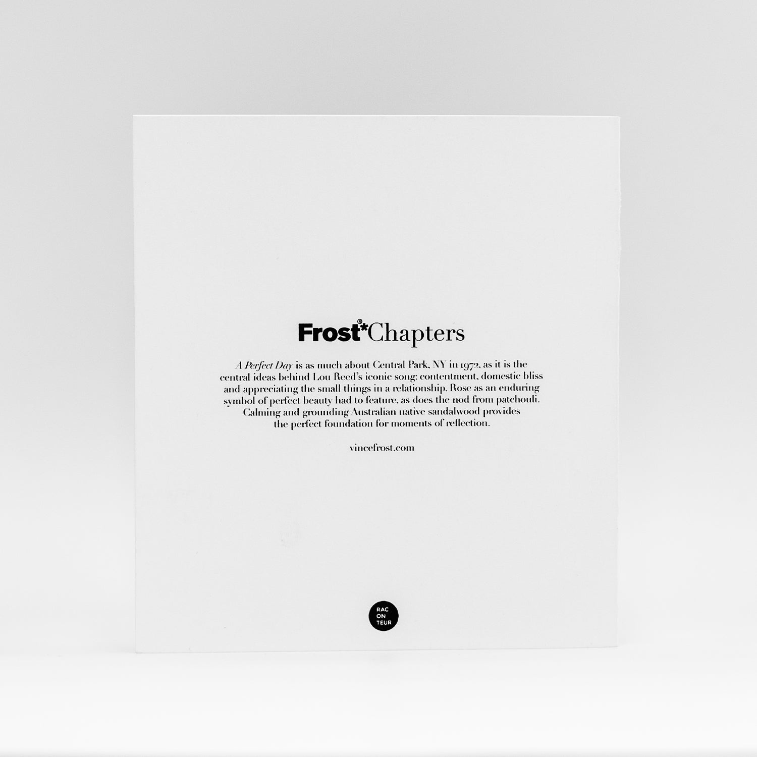Frost*Chapters Card: Music